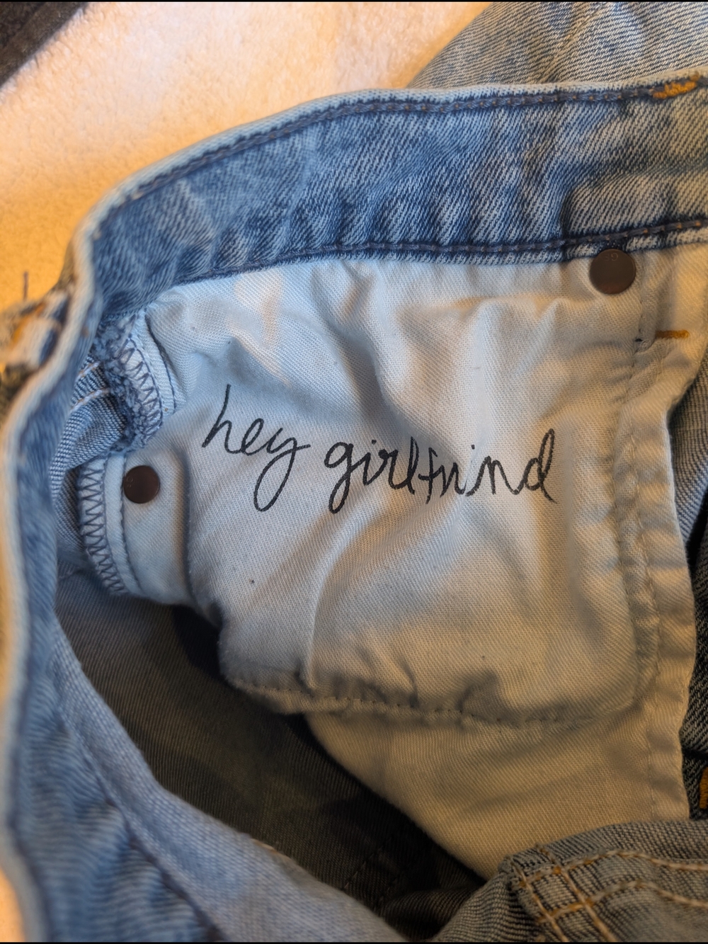 GRLFRND Karolina High Rise Distressed Jeans Light Wash Button Fly 29 - Picture 8 of 10
